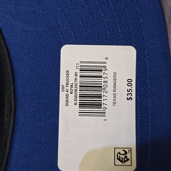 '47 Brand Texas Rangers Squad Trucker Adjustable Hat Snapback Cap Royal Blue - Picture 11 of 11